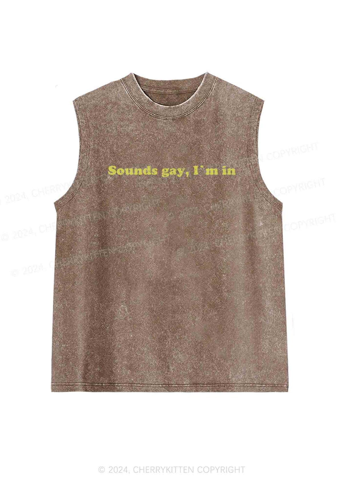 Sounds Gay Y2K Washed Tank Cherrykitten