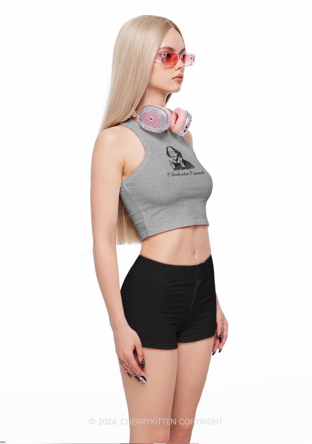 I Doeth What I Wanteth Y2K Crop Tank Top Cherrykitten