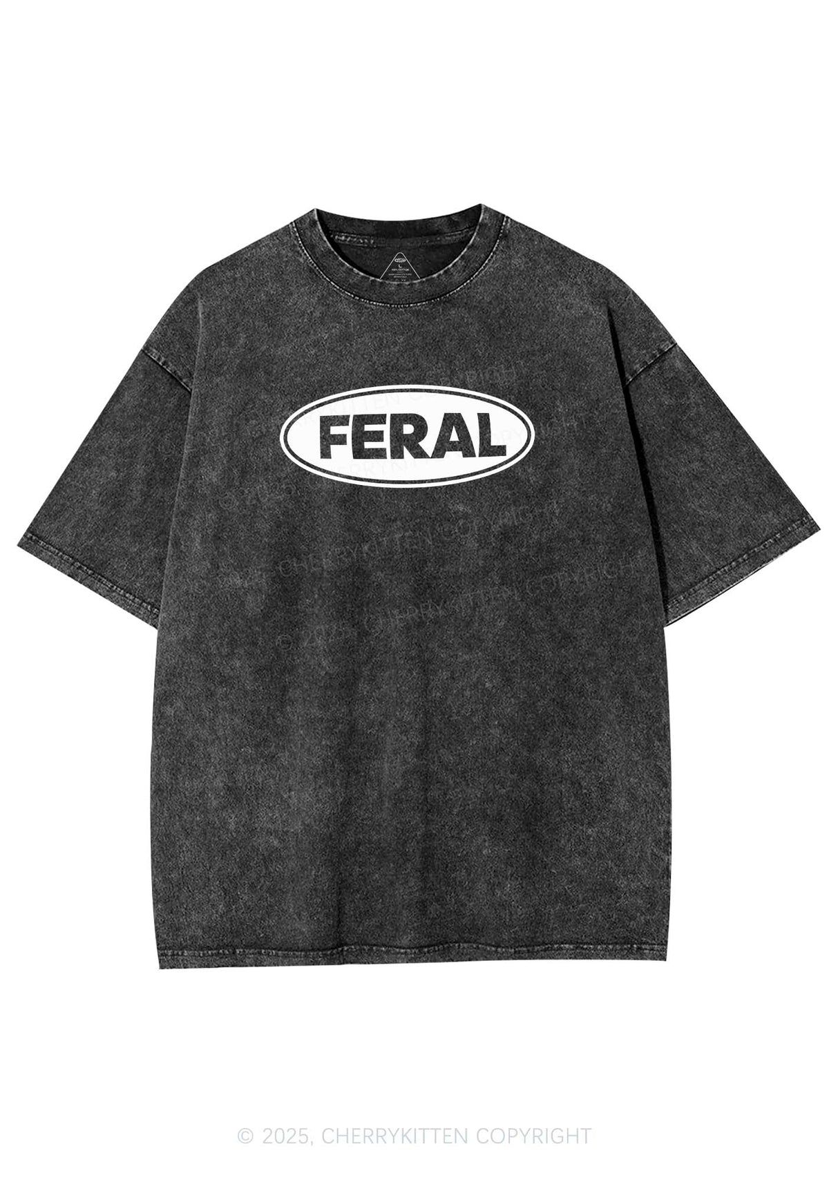 Feral Y2K Shirts Washed Tee Cherrykitten