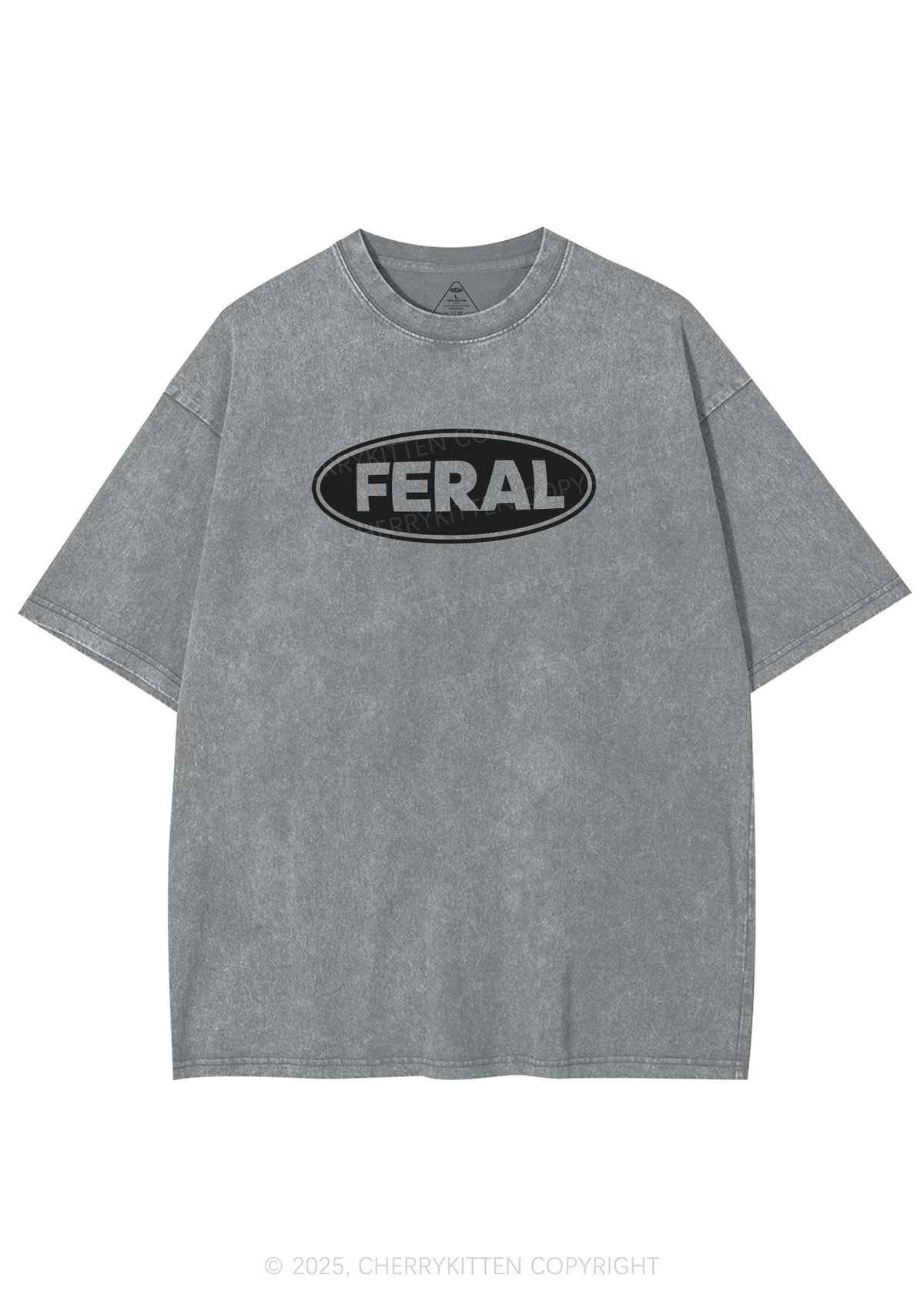 Feral Y2K Shirts Washed Tee Cherrykitten