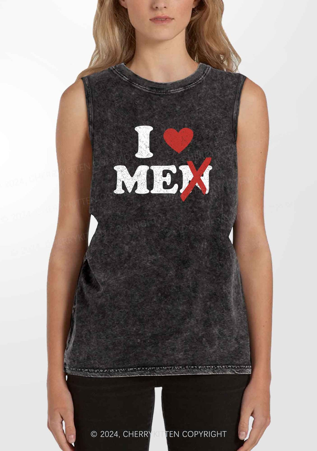 Love Me Not Men Y2K Washed Tank Cherrykitten
