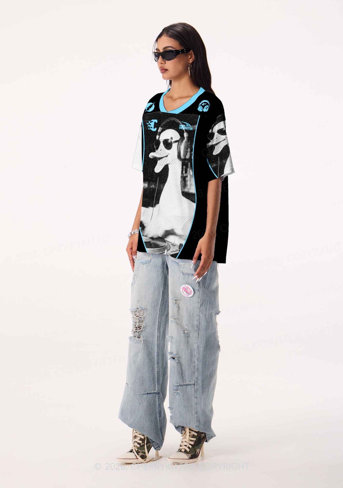 DJ Duck Y2K Sport Jersey Shirts Cherrykitten