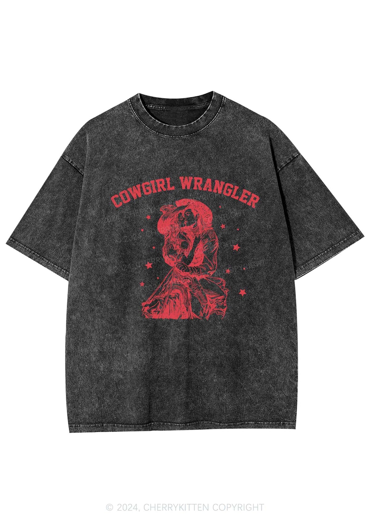 Cowgirl Wrangler Y2K Washed Tee Cherrykitten