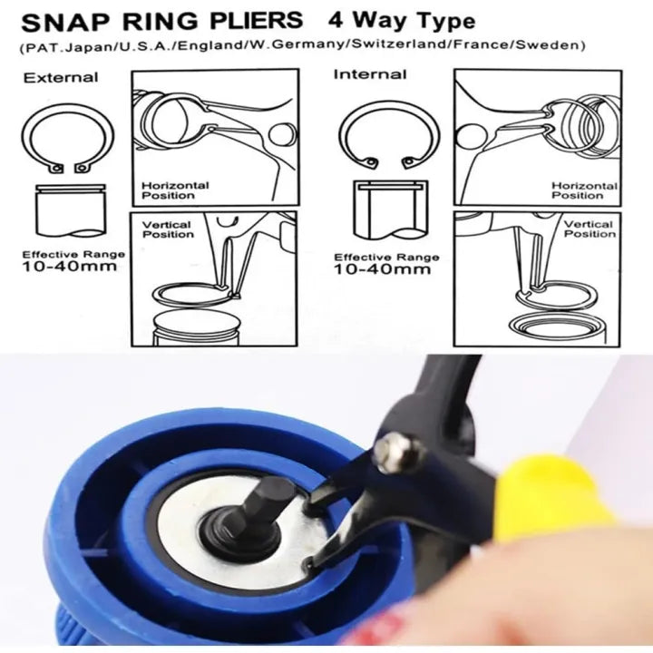 2 In 1 Multifunctional Snap Ring Plier For Mechanics