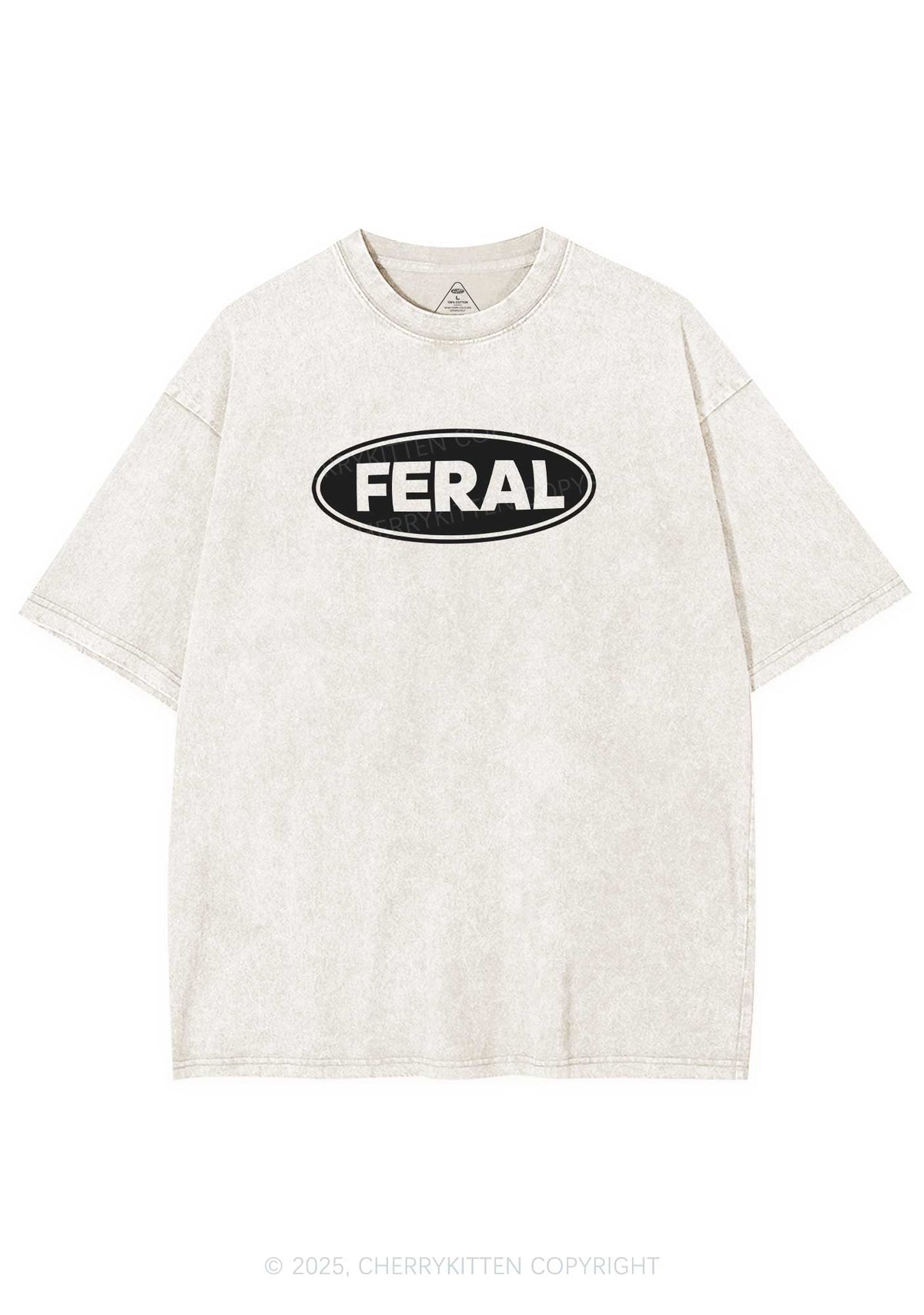 Feral Y2K Shirts Washed Tee Cherrykitten