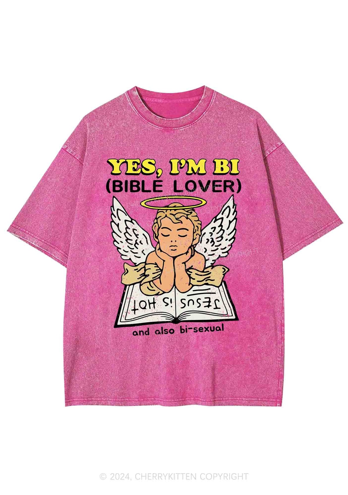Bible Lover Y2K Washed Tee Cherrykitten