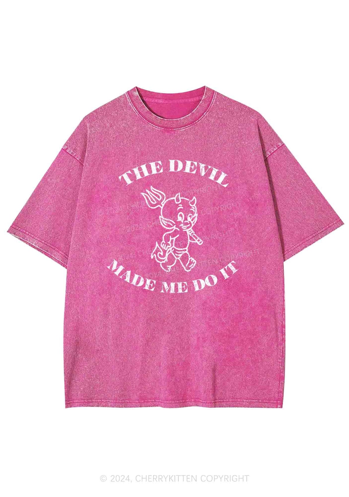 The Devil Made Me Do It Y2K Washed Tee Cherrykitten