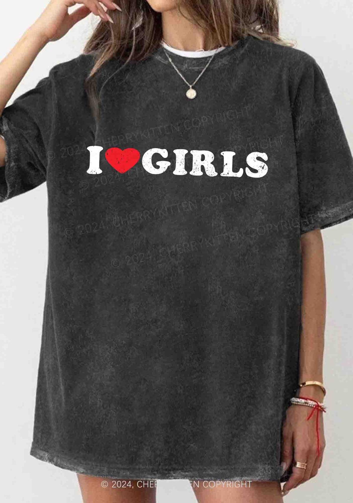 I Love Girls Y2K Washed Tee Cherrykitten