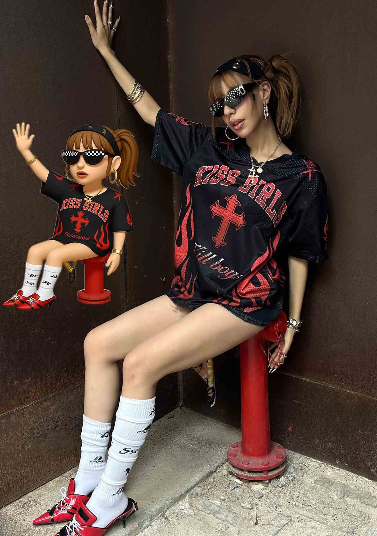 Custom Kiss Girls Pride Y2K Sport Jersey Shirts Cherrykitten