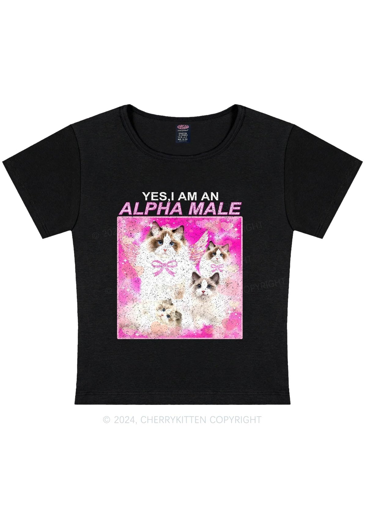 Alpha Male Y2K Baby Tee Cherrykitten