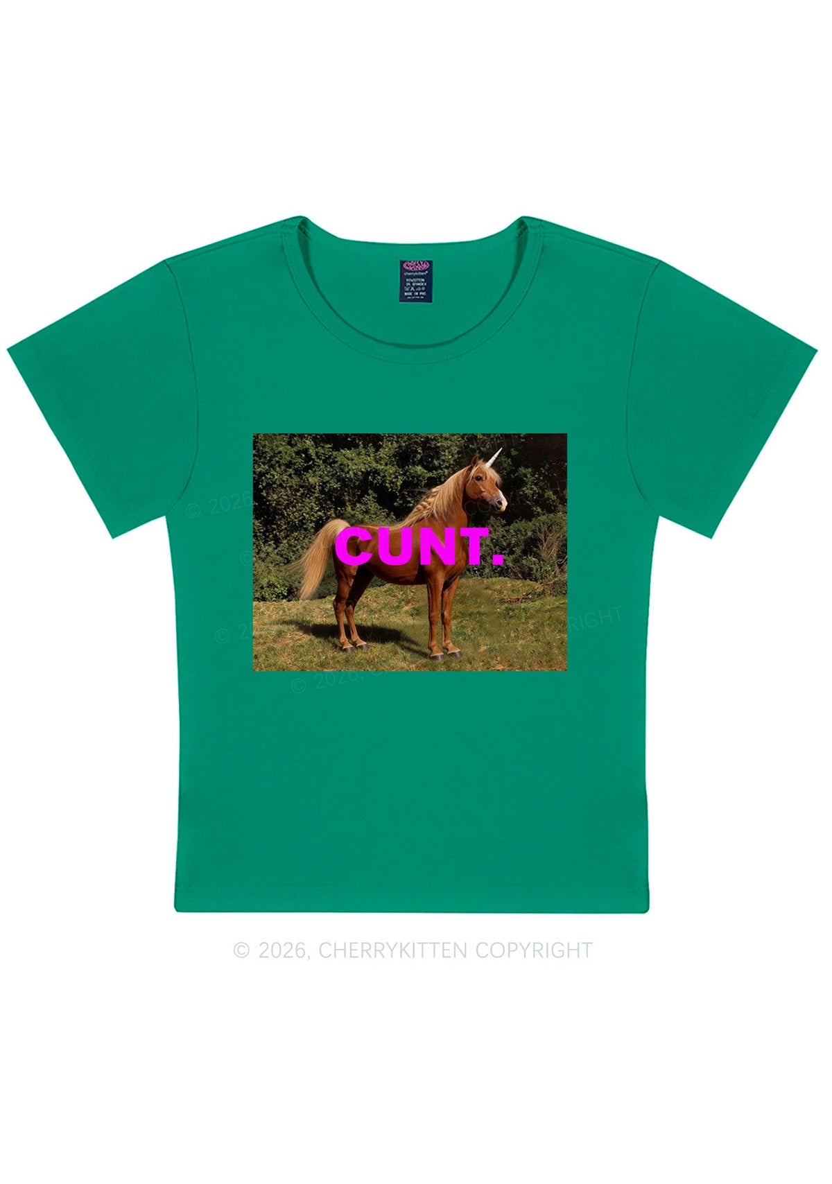 Custom Photo Cxxt Y2K Baby Tee Cherrykitten
