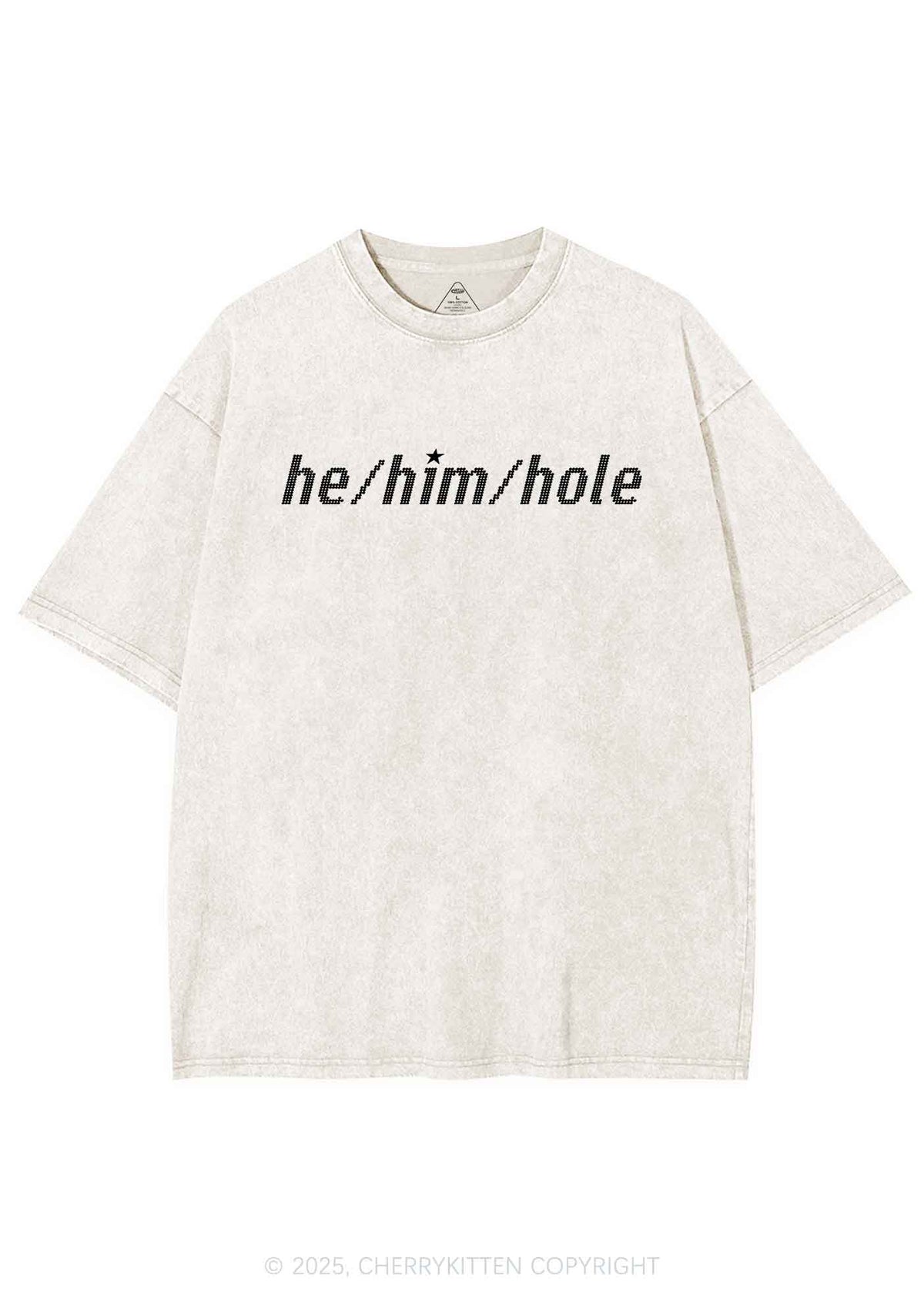 He Him Hole Pride Y2K Shirts Washed Tee Cherrykitten