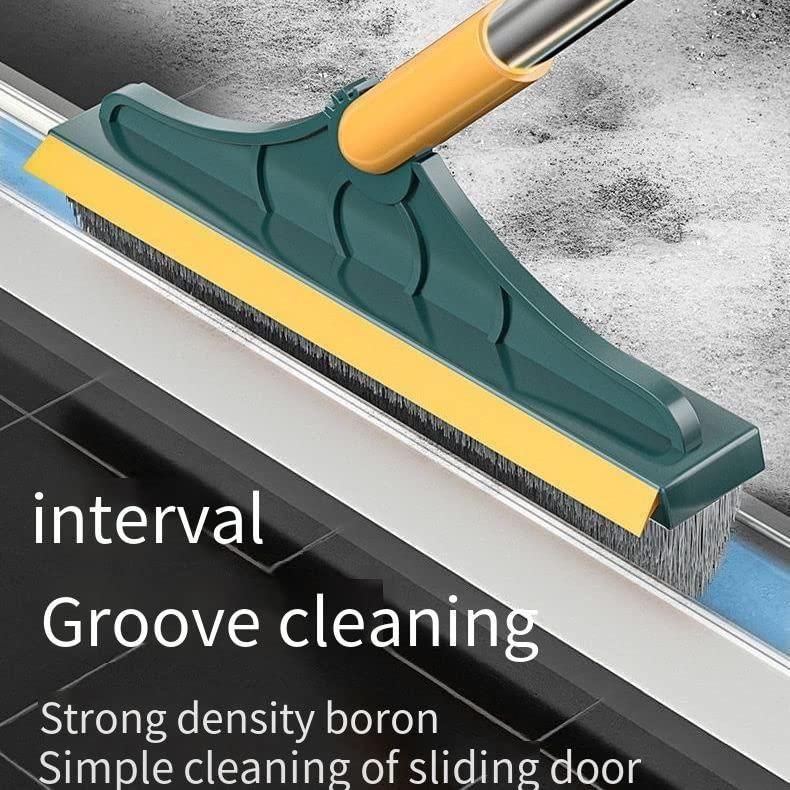 Floor Brush- 2 In 1 Long Handle Wiper Stiff Bristle Floor Brush ⭐⭐⭐⭐⭐