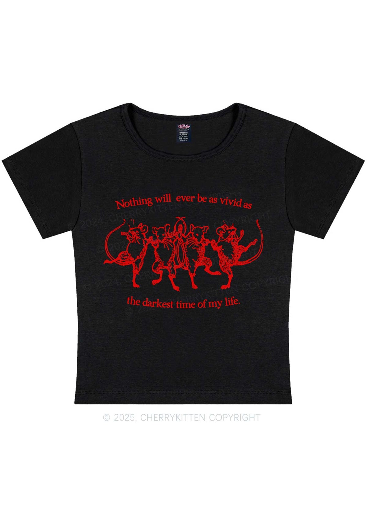 Rats Darkest Time Y2K Baby Tee Cherrykitten