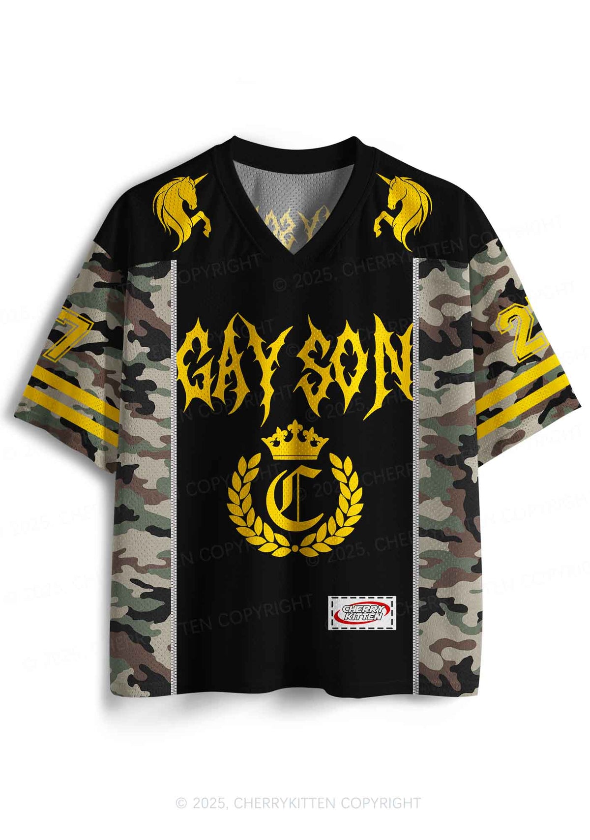 Custom Camouflage Gay Son Pride Y2K Sport Jersey Shirts Cherrykitten