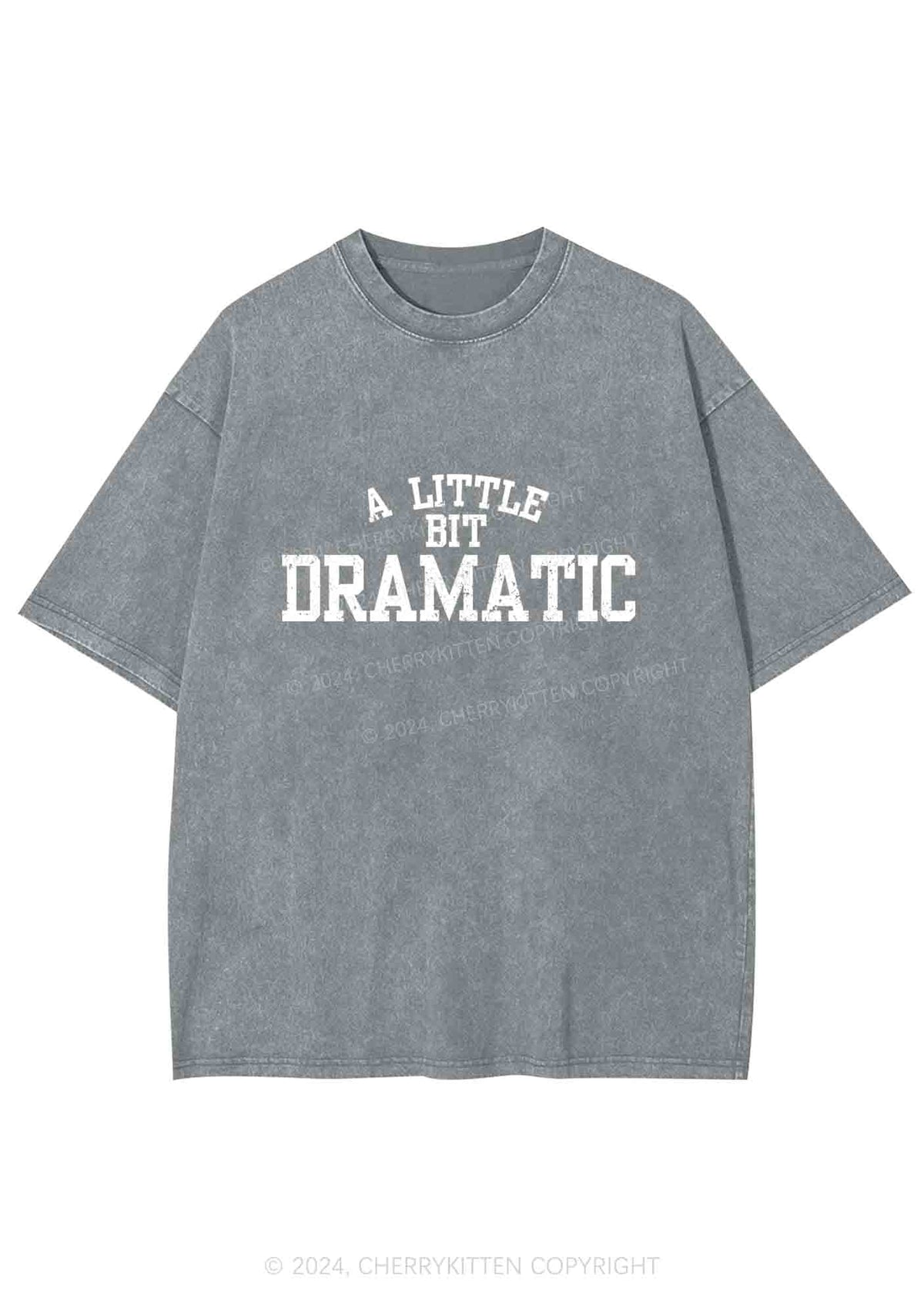 A Little Bit Dramatic Y2K Washed Tee Cherrykitten