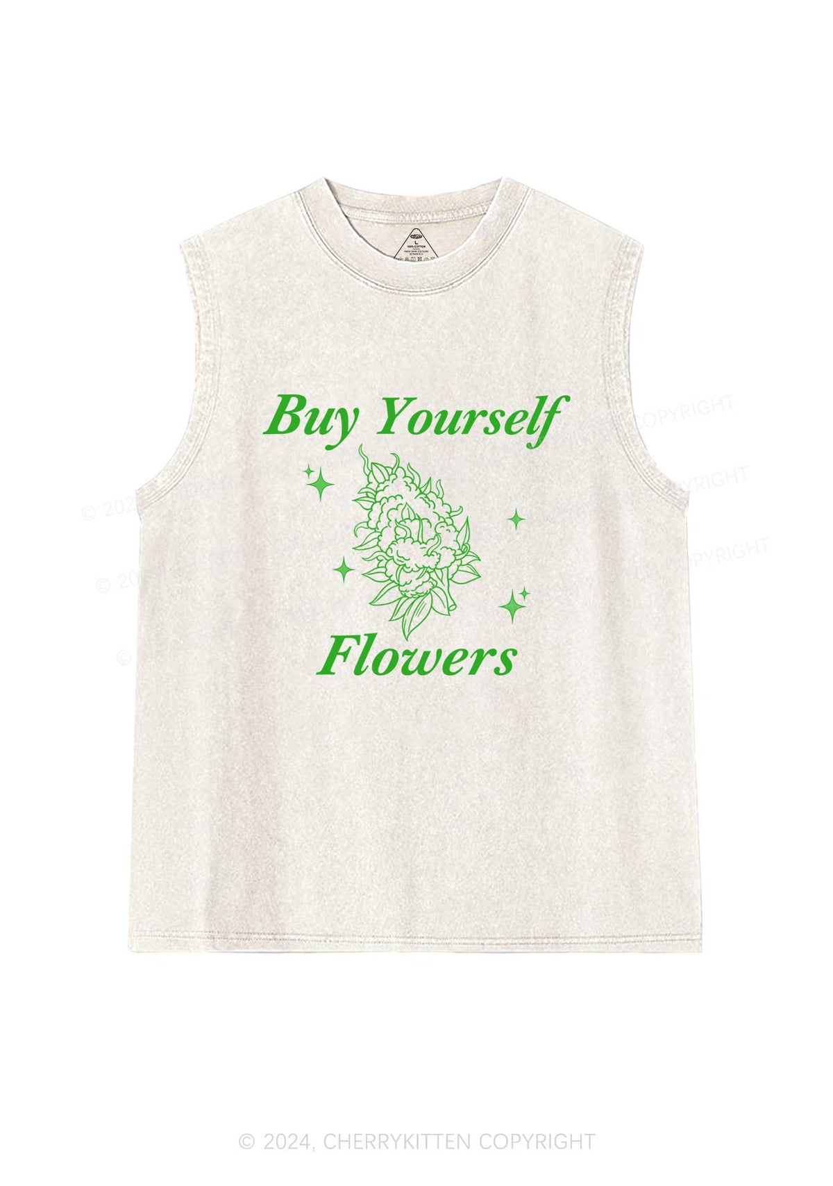 Buy Yourself Flowers Y2K Washed Tank Cherrykitten