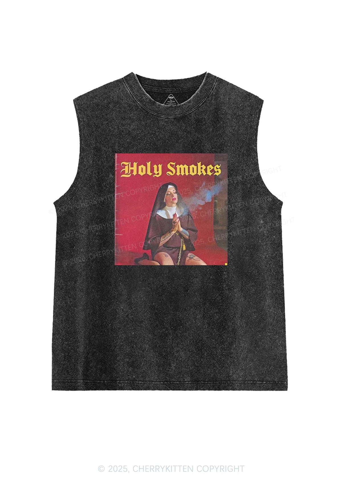 Holy Smokes Y2K Washed Tank Cherrykitten
