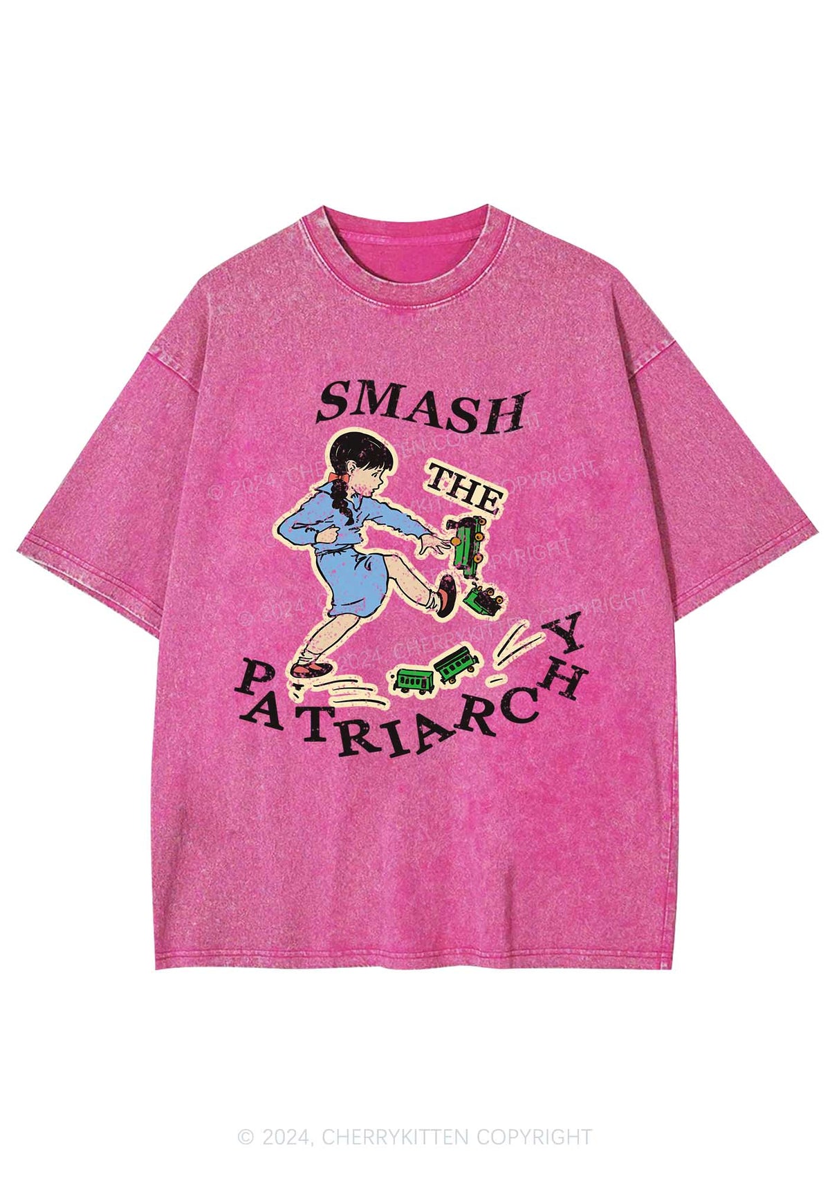 Smash The Patriarchy Y2K Washed Tee Cherrykitten