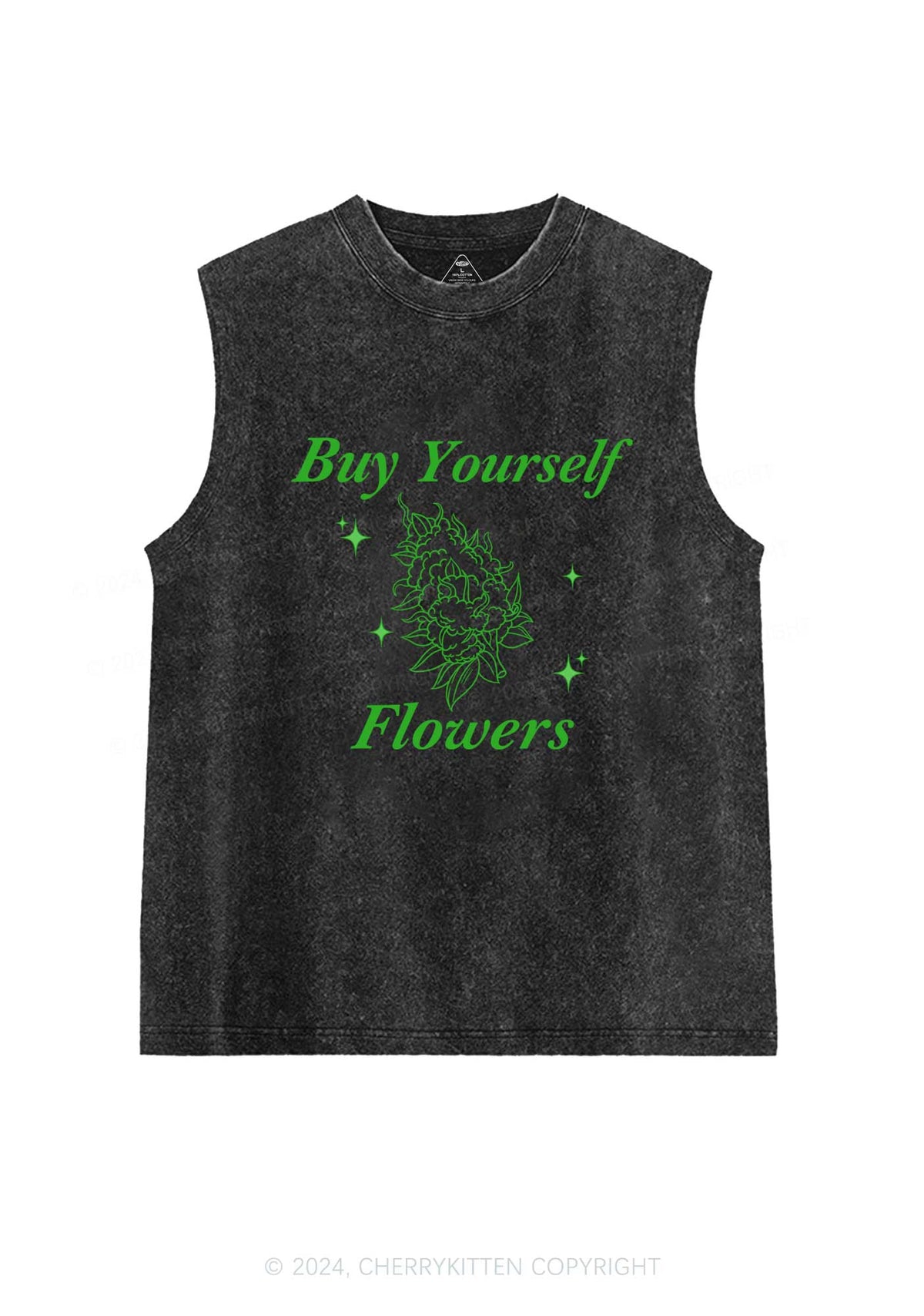 Buy Yourself Flowers Y2K Washed Tank Cherrykitten