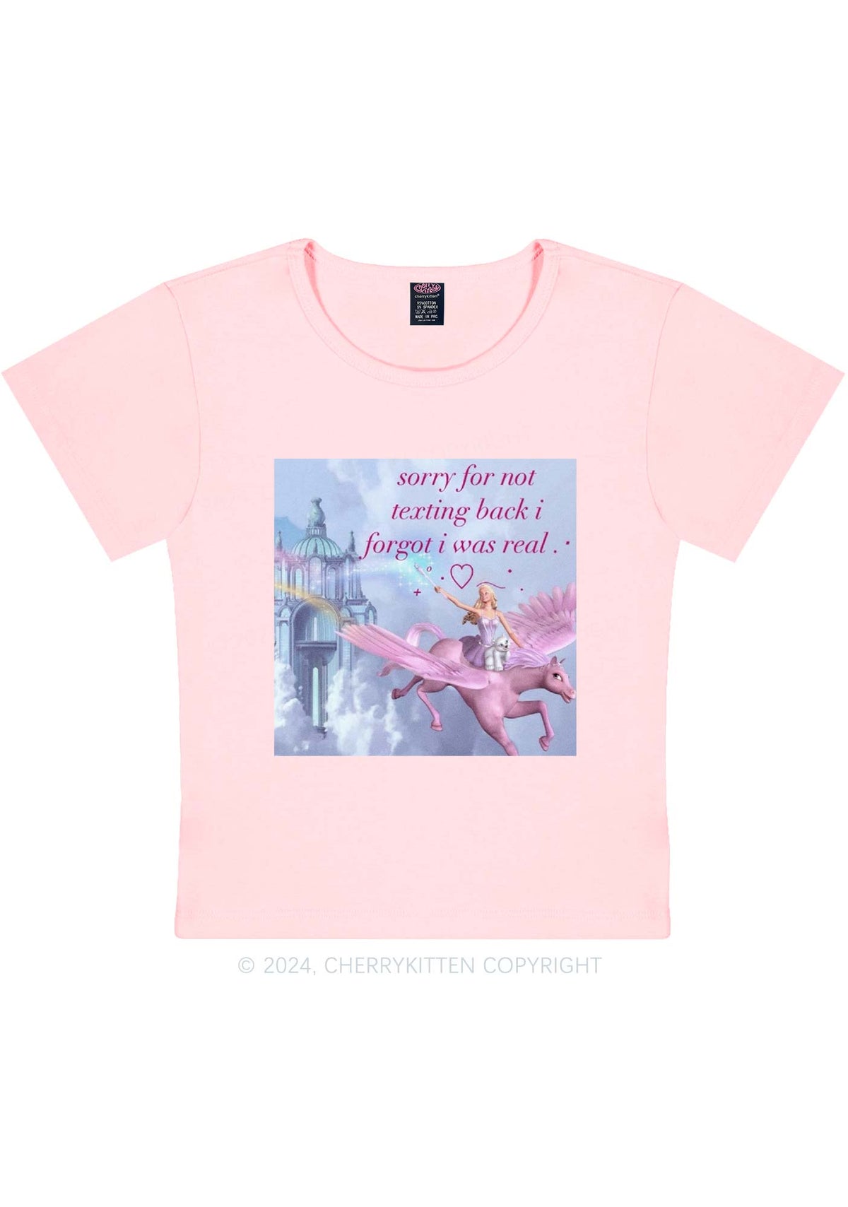 Sorry For Not Texting Back Y2K Baby Tee Cherrykitten