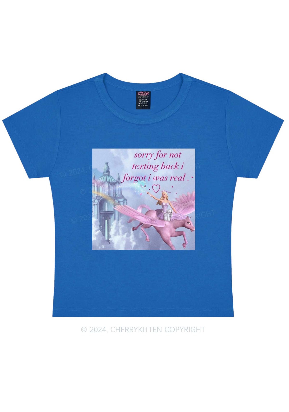 Sorry For Not Texting Back Y2K Baby Tee Cherrykitten