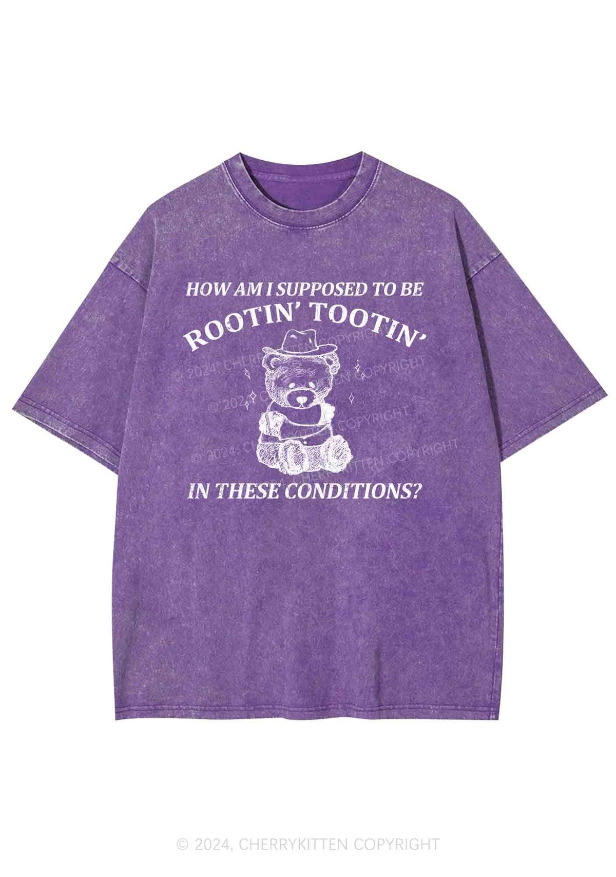 I Supposed To Be Rootin' Tootin' Y2K Washed Tee Cherrykitten