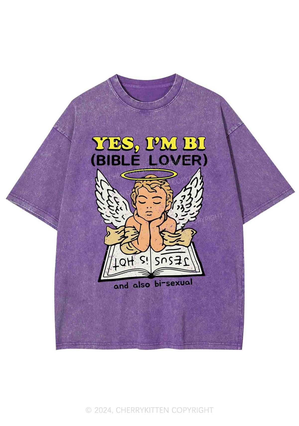 Bible Lover Y2K Washed Tee Cherrykitten