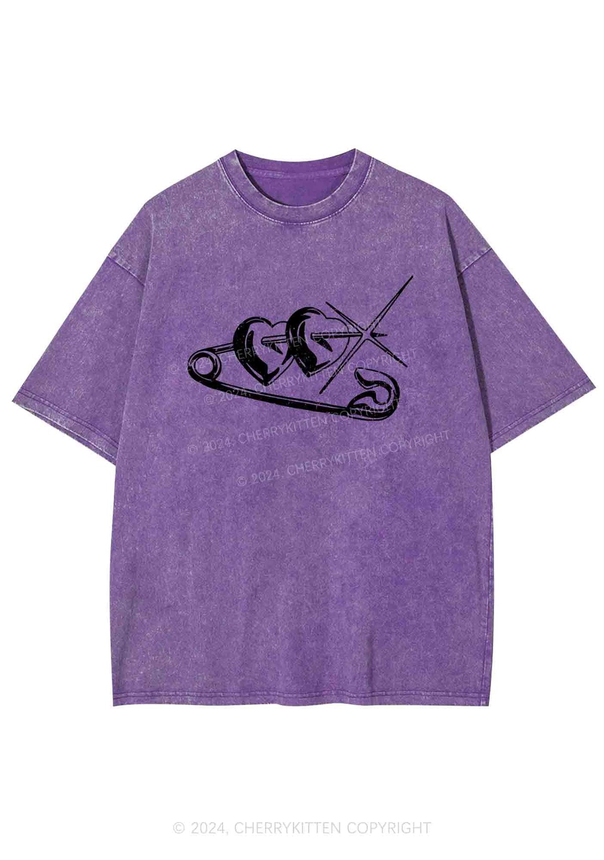 Love Pin Y2K Washed Tee Cherrykitten