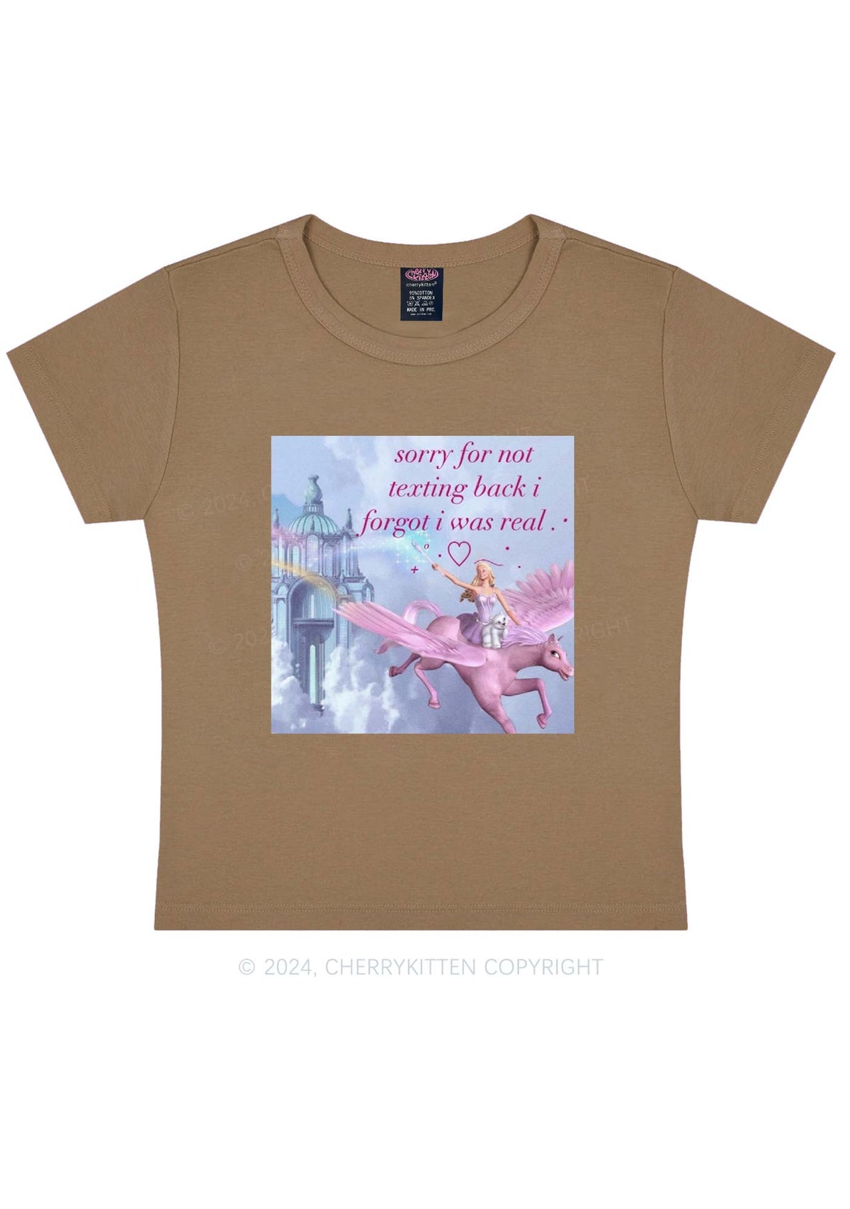 Sorry For Not Texting Back Y2K Baby Tee Cherrykitten