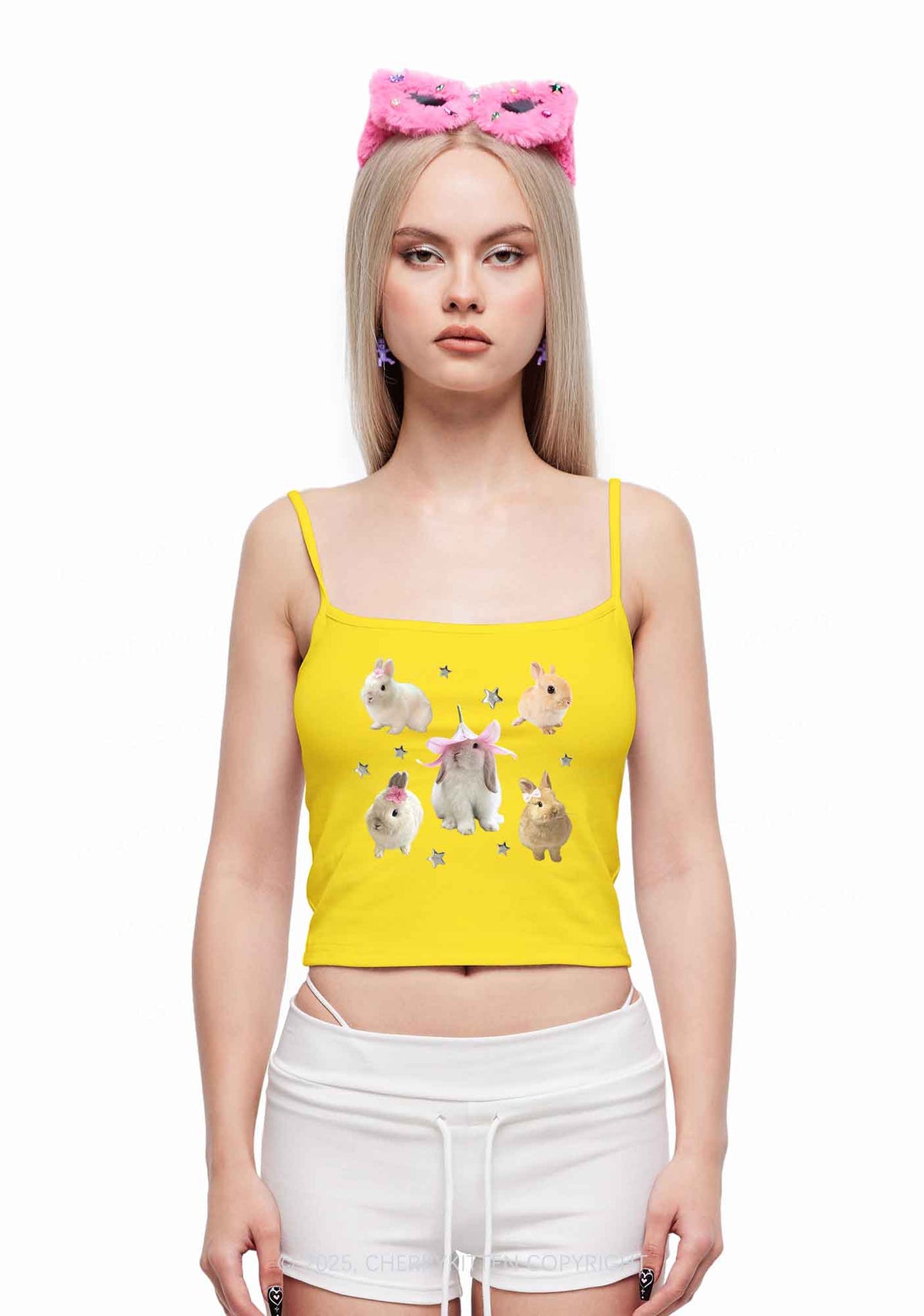 Lovely Rabbits Y2K Spaghetti Strap Cami Cherrykitten