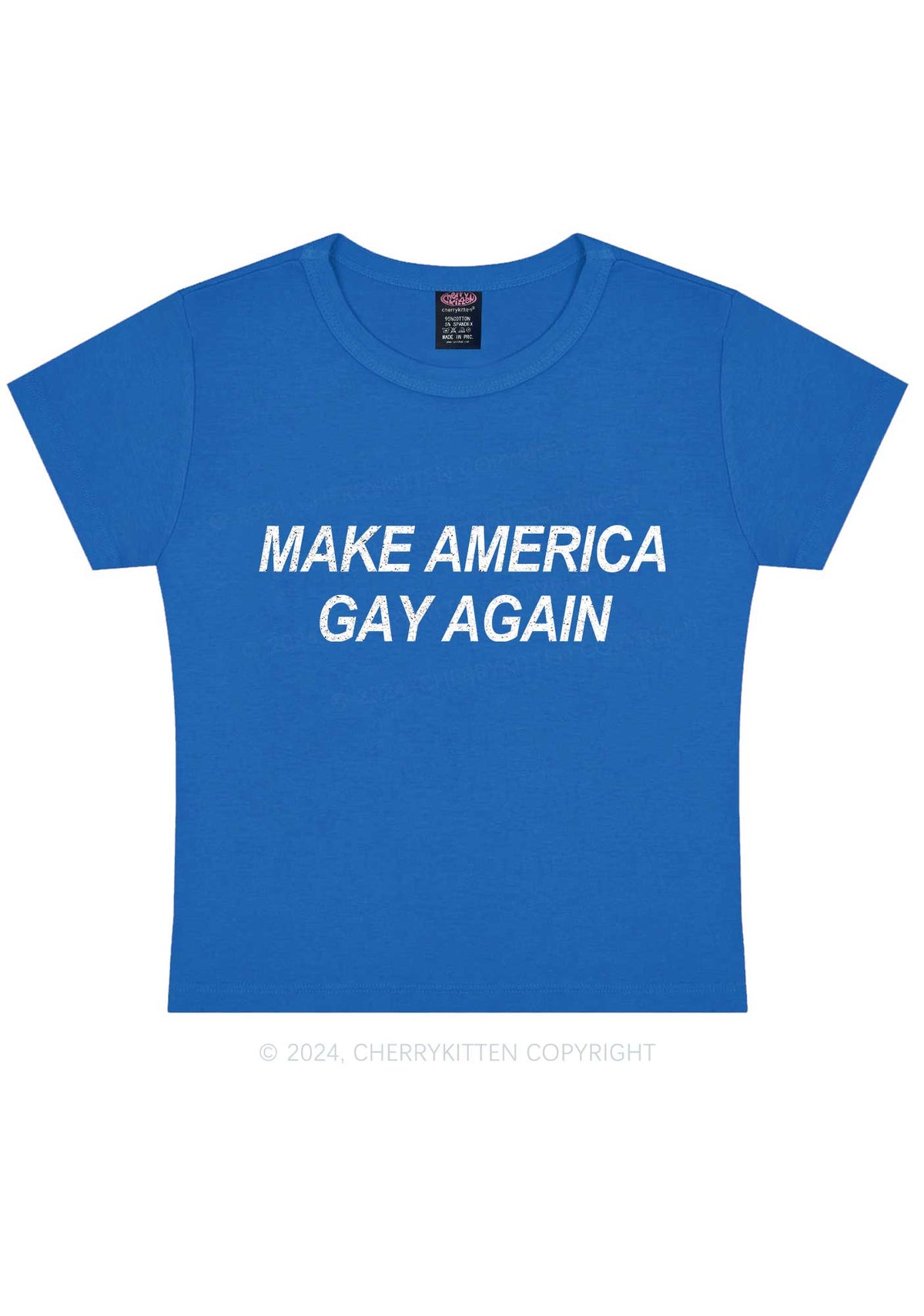 Make America Gay Again Y2K Baby Tee Cherrykitten