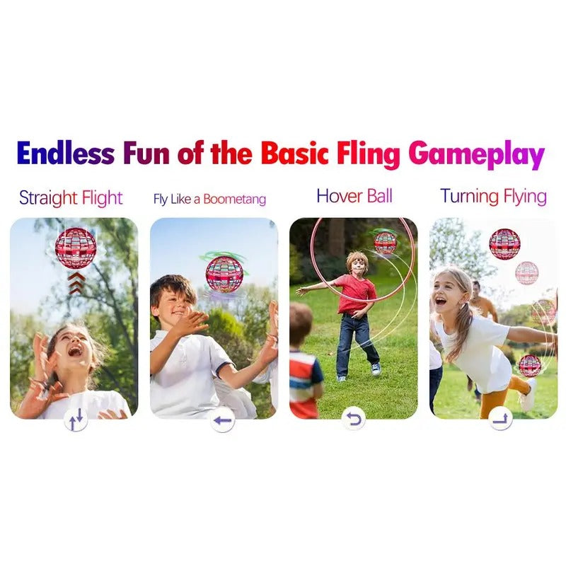 Cosmic Fly Ball Toy, Boomerang Hovering Spinner with Galaxy Light Effect, Interactive Flying Toy for Kids & Teens