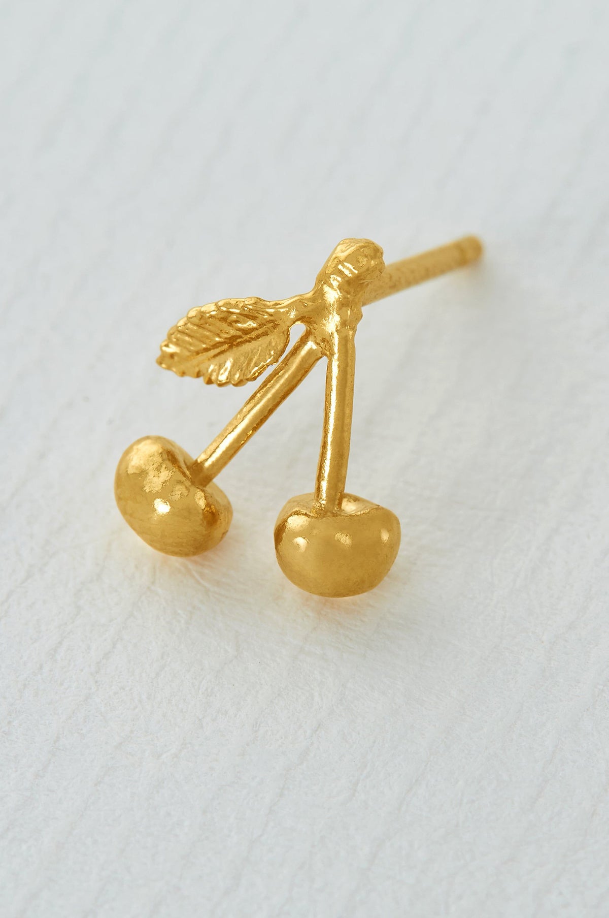 Cherry Single Stud Earring Gold