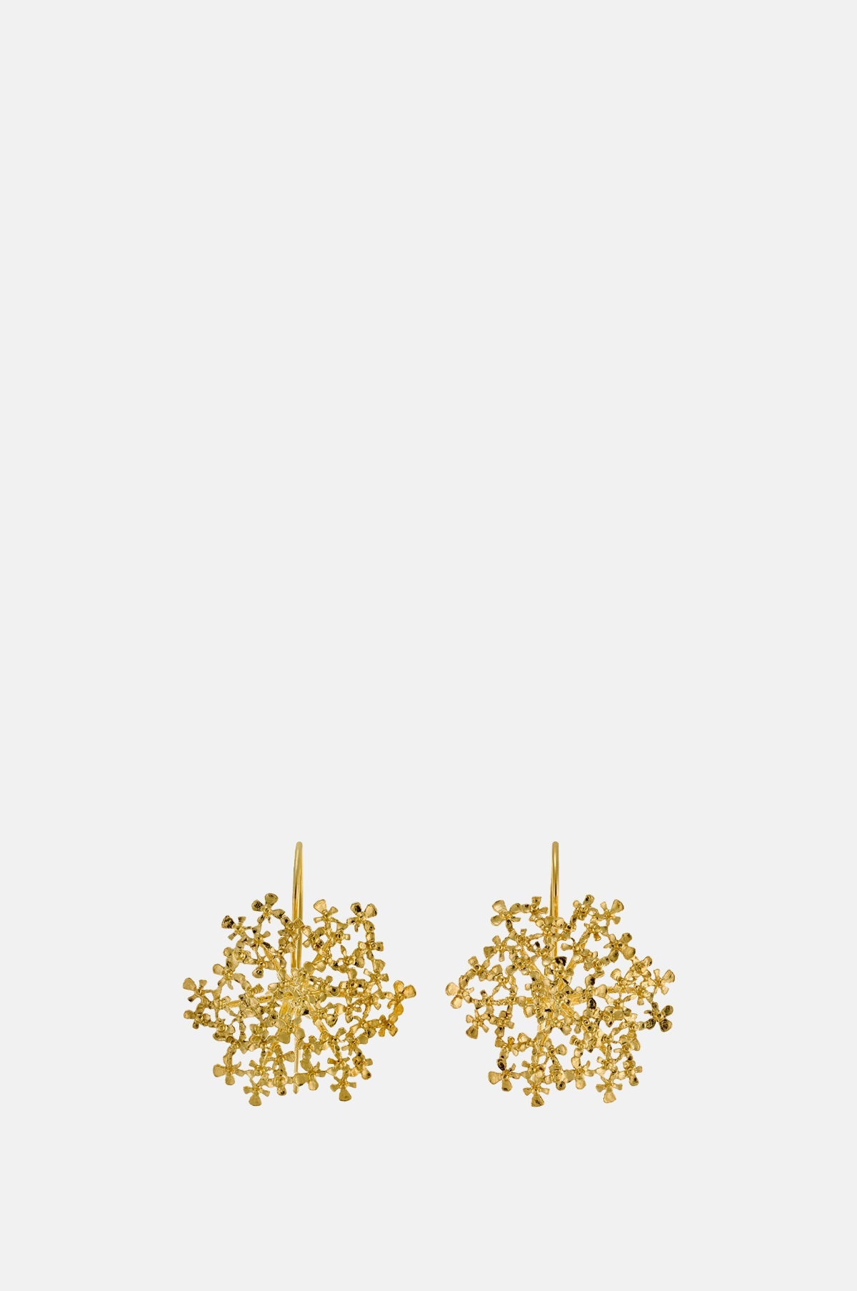 Cow Parsley Bloom Hook Earring Gold