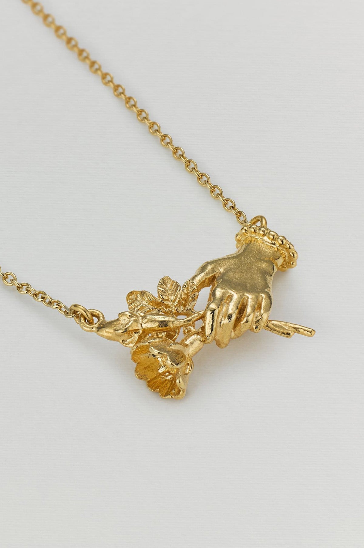 Gift of Flowers In-line Necklace Gold