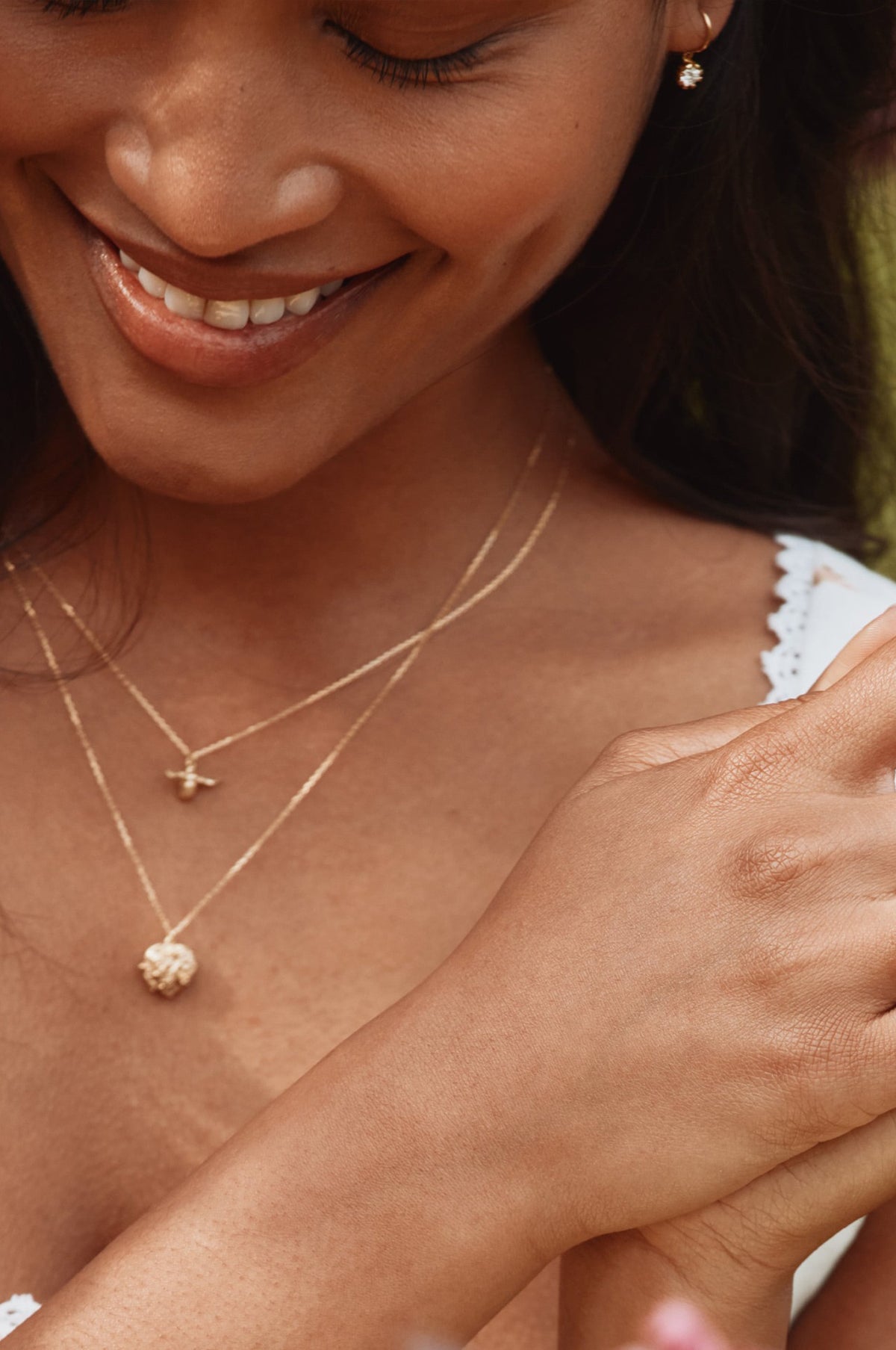 Teeny Tiny Bumblebee Necklace 18ct Solid Gold