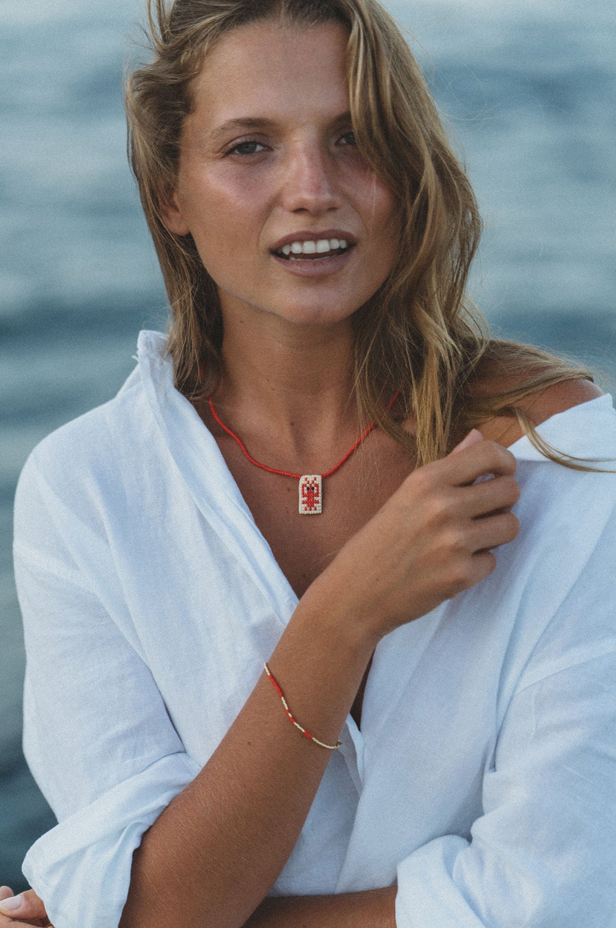 Red Asymmetric Bracelet