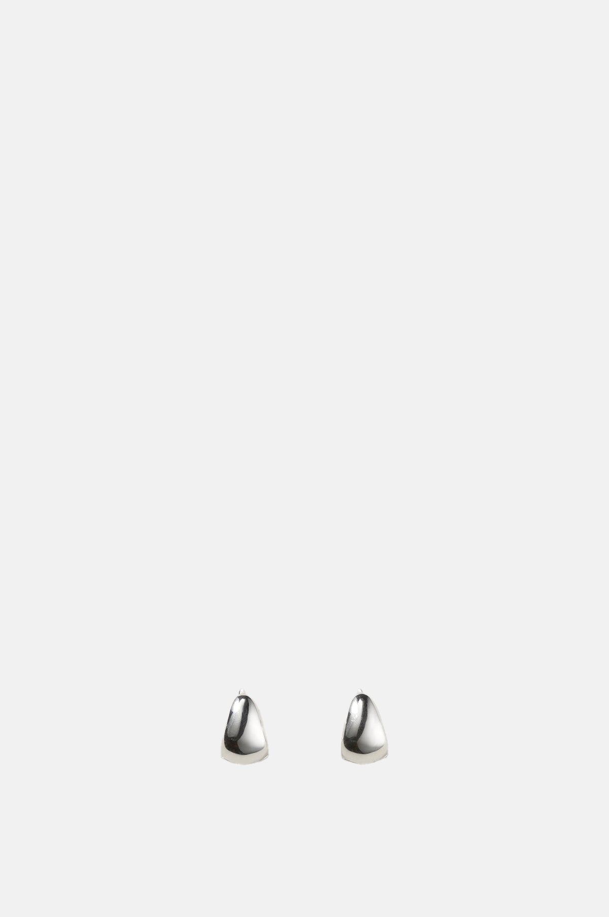 Petite Gentle Slope Hoops Silver
