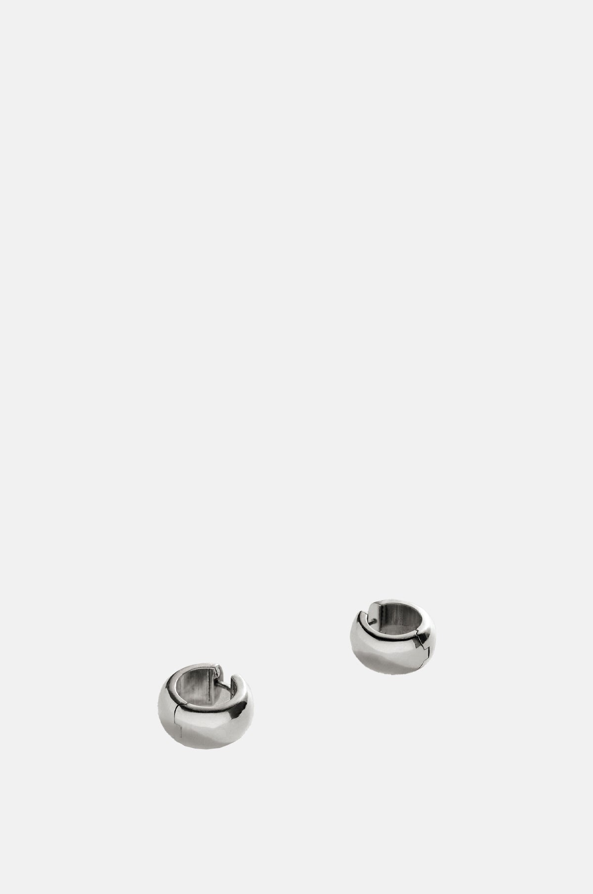 Small Cigar Band Hoops Silver