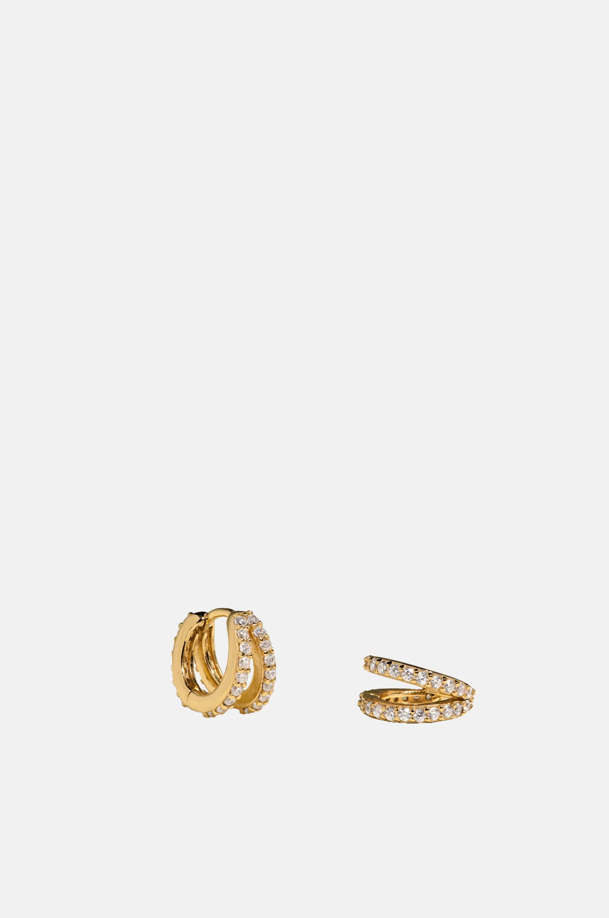 Illusion Crystal Huggies in Gold