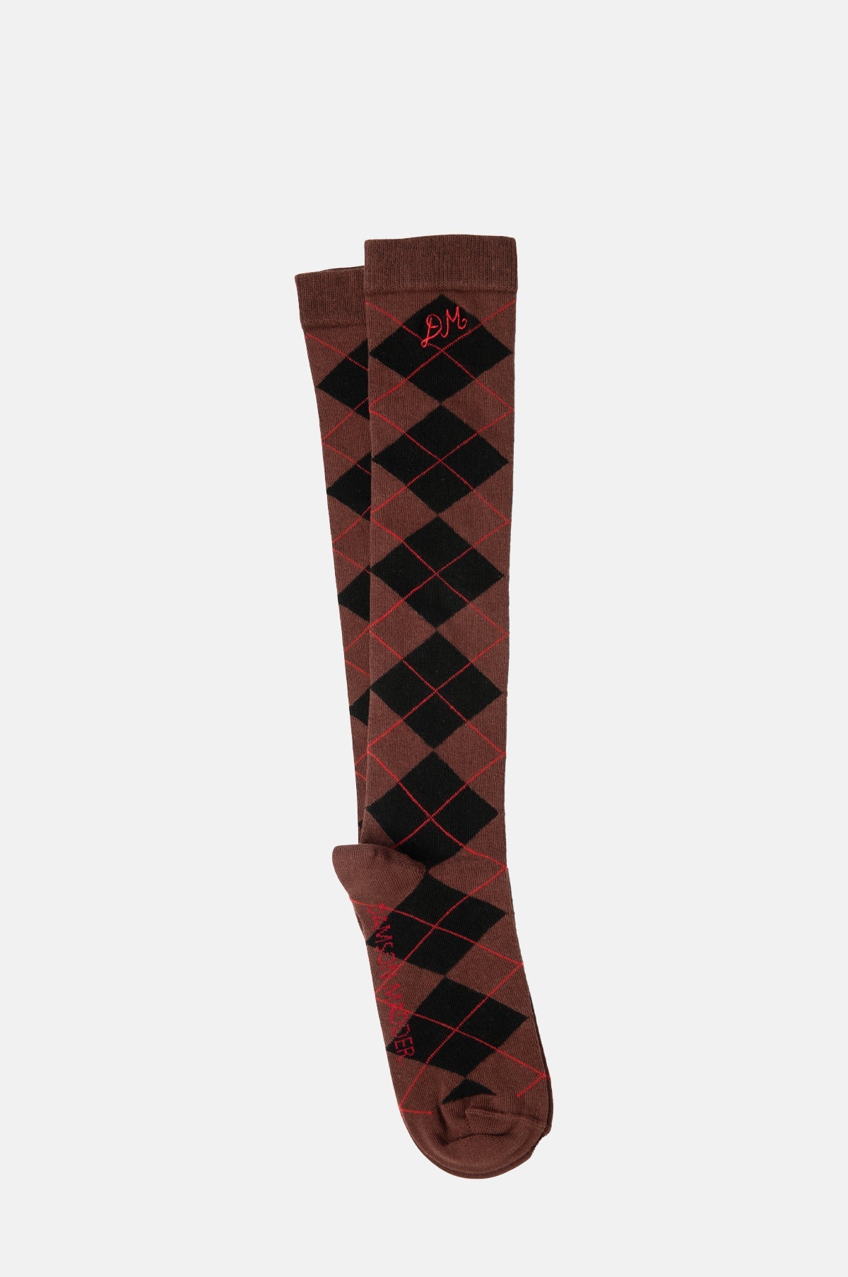 Knee Length Sock Choc Argyle