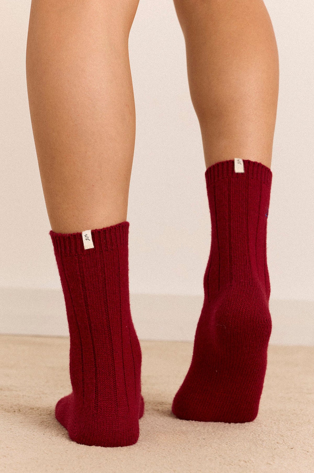 Ribbed Cosy Sock Burgundy