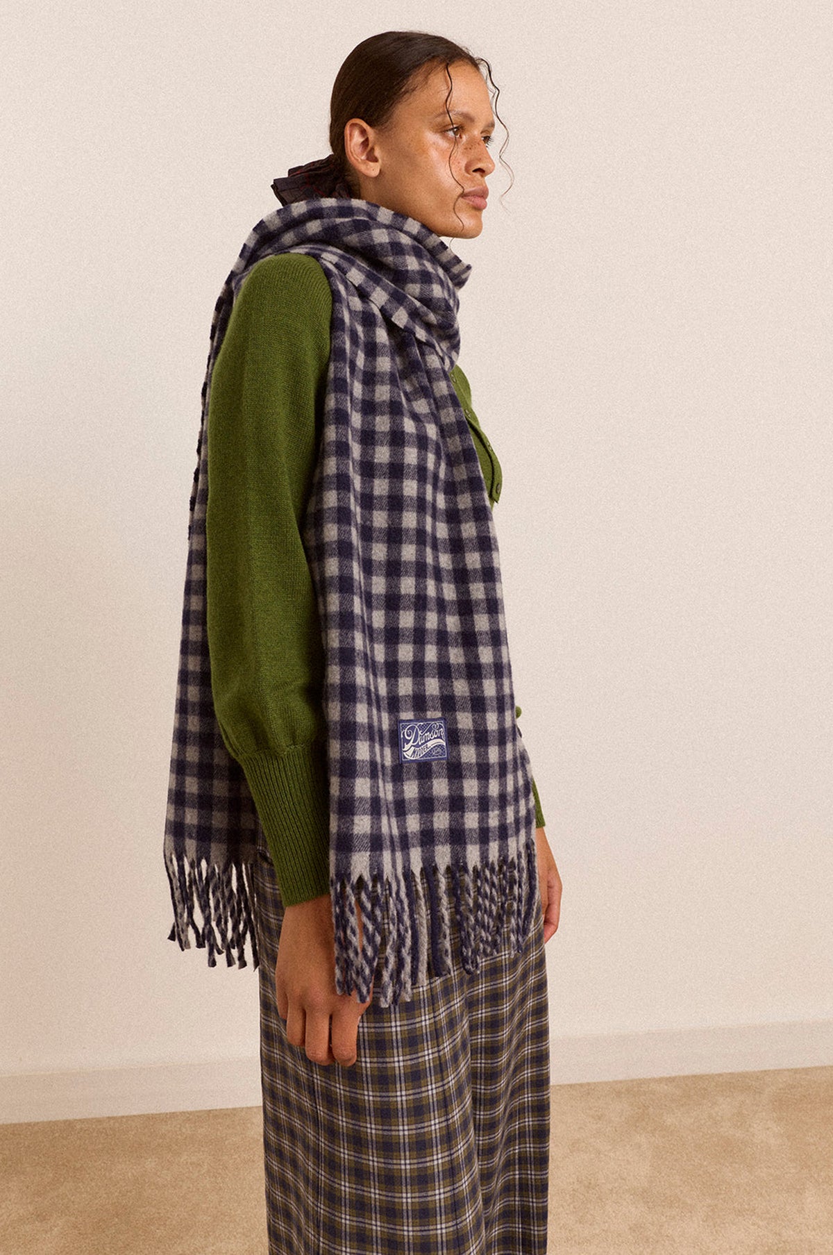 Wool Scarf Willow Gingham