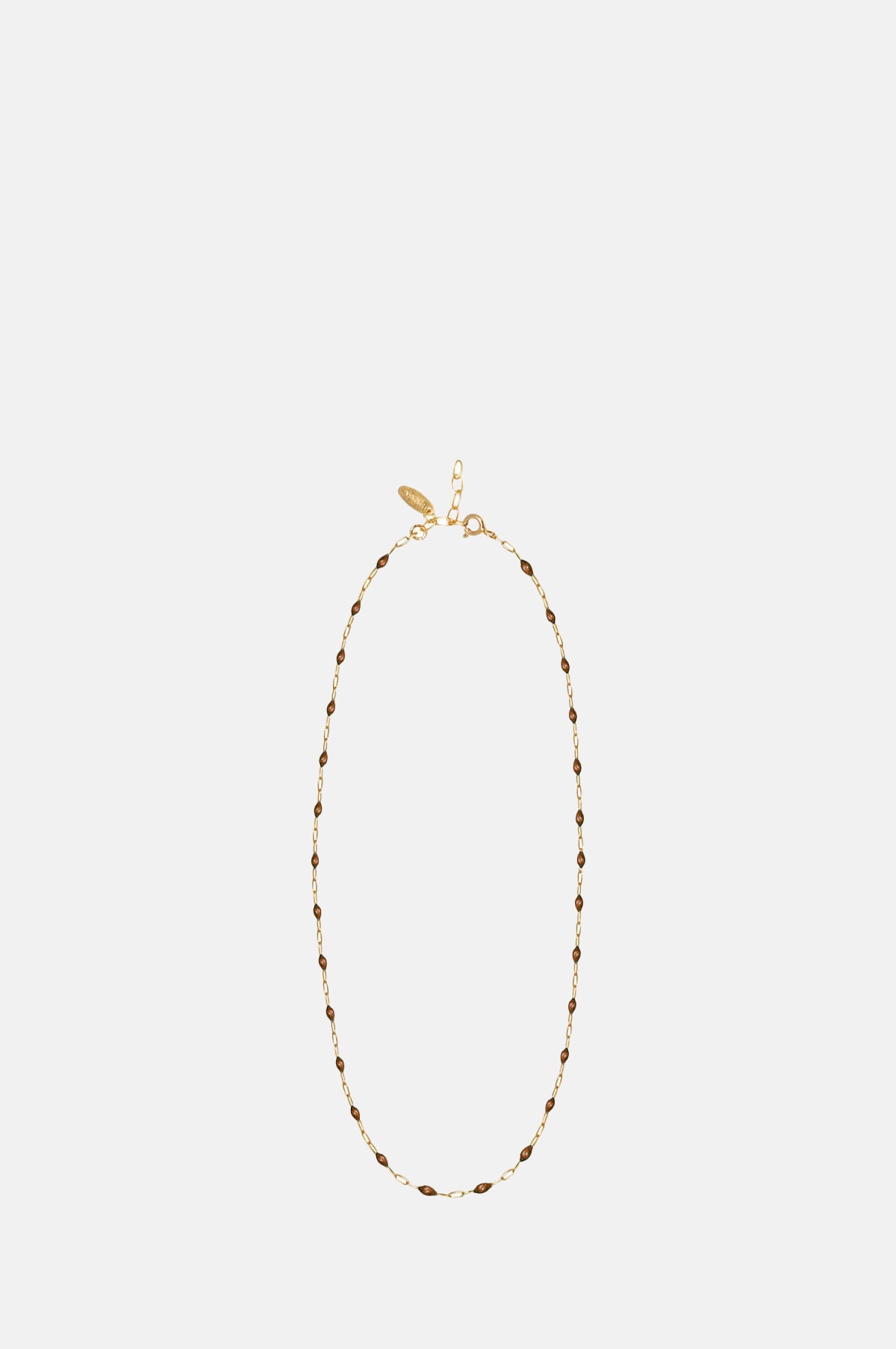 Bronze Enamel Chain Necklace 50cm