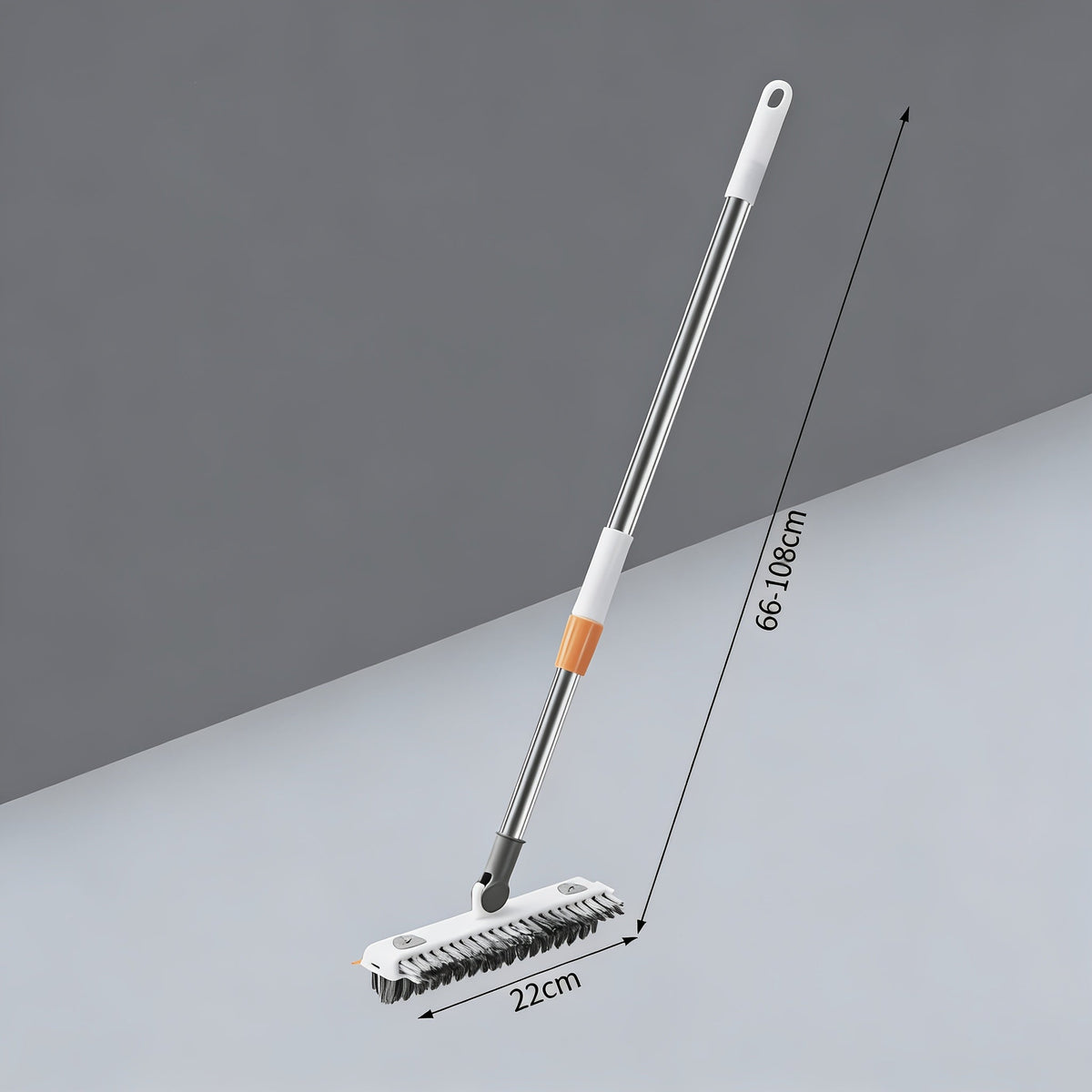 2-in-1 Bathroom Cleaning Brush with Wiper - Long Handle 120° Rotate Toilet Brush