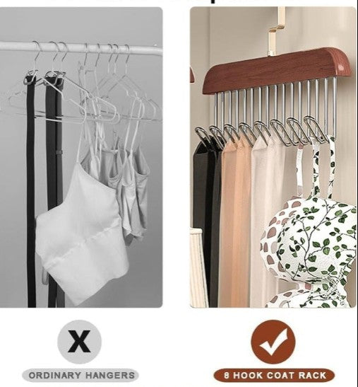 Multi Hook Coat Racks 360 Degree Space Saving Hangers
