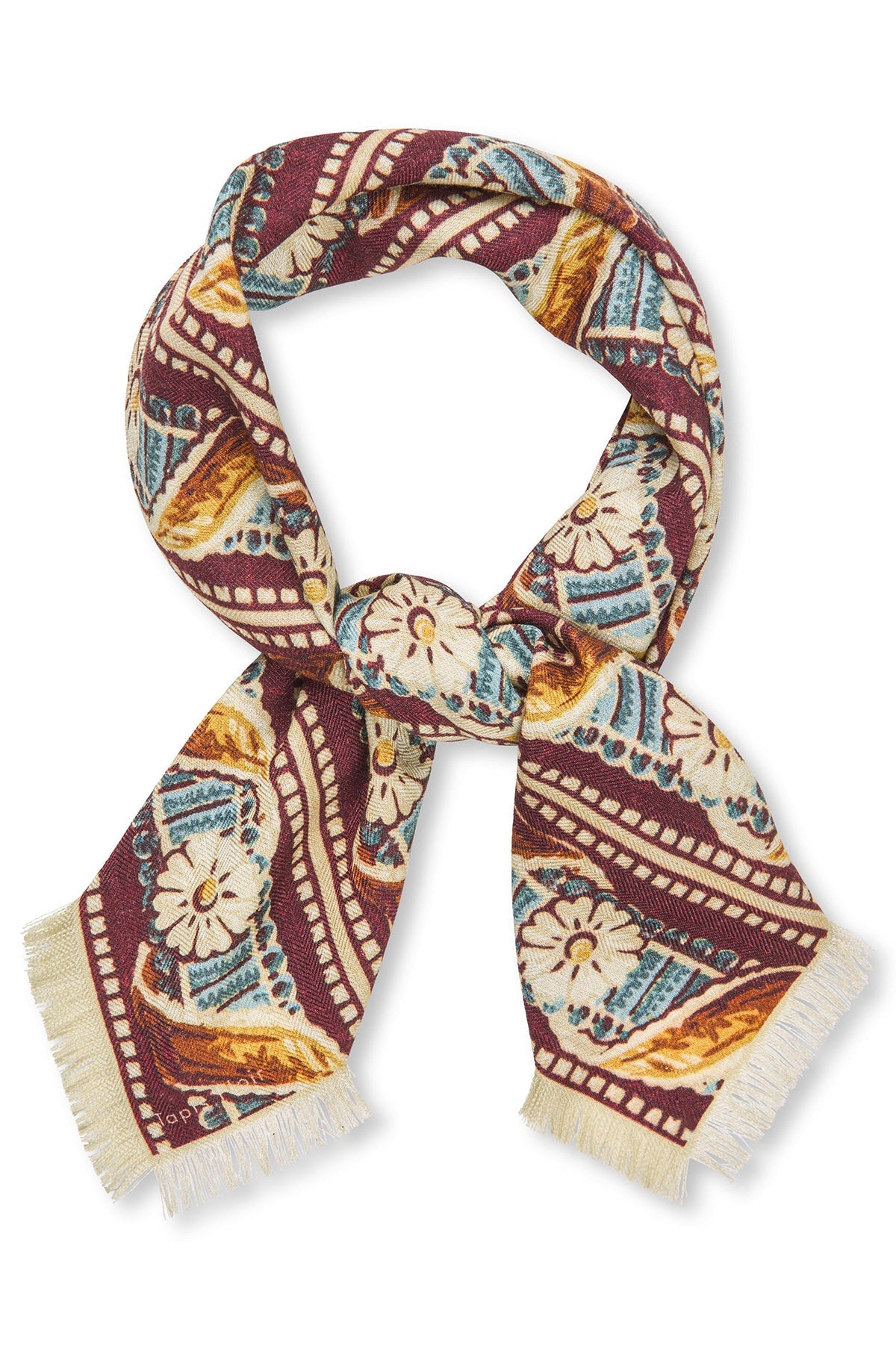 Wool Small Gabby Scarf Bordeaux