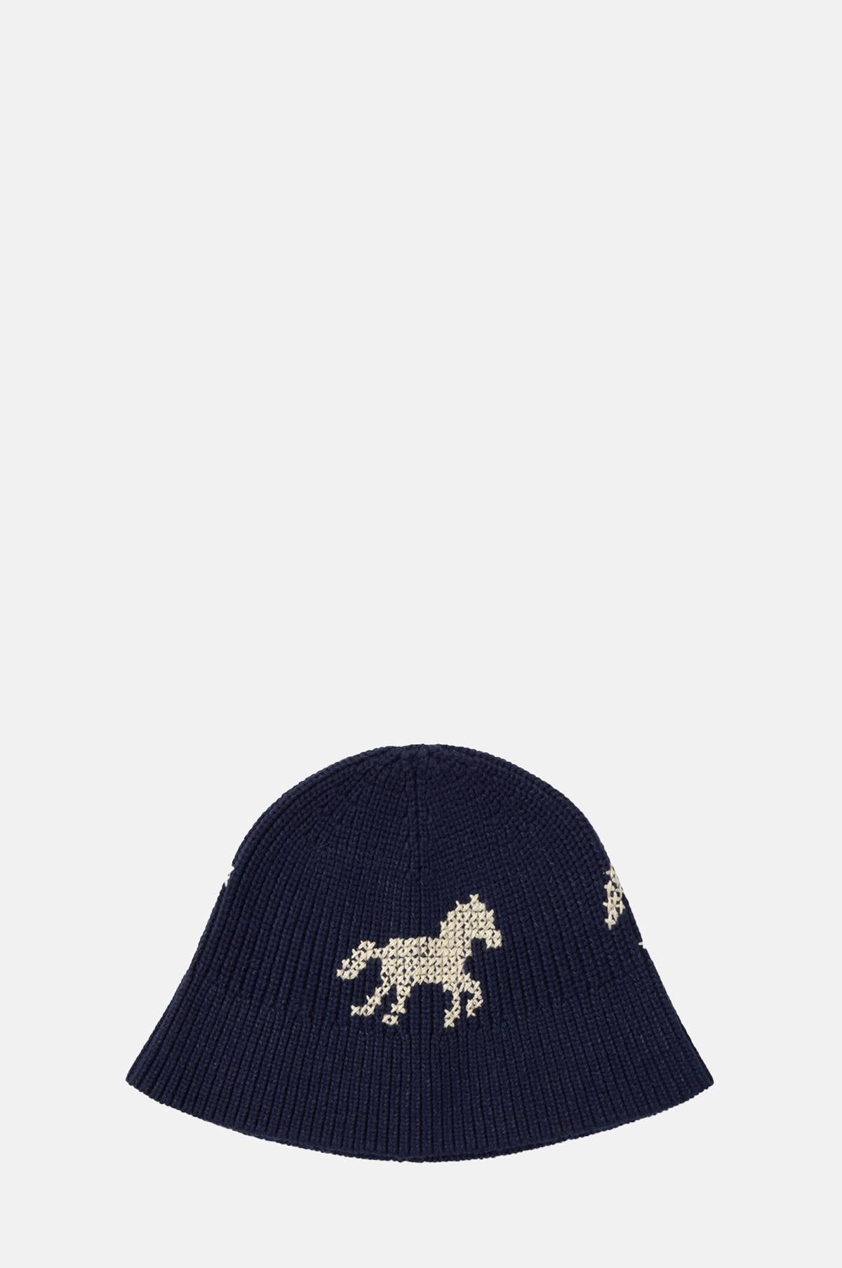 Horses Bucket Hat Navy