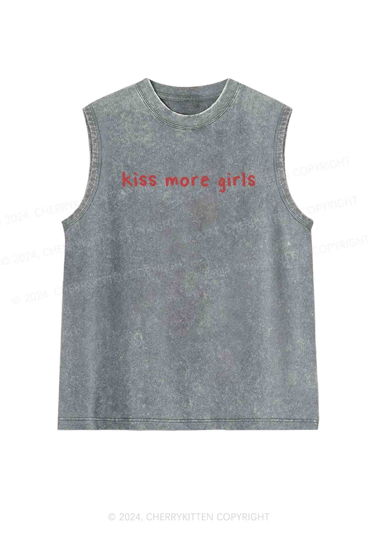 Kiss More Girls Y2K Washed Tank Cherrykitten